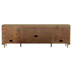 Arini Sand Wash Rattan Cane 2-door TV Stand Media Console - Ornate Home