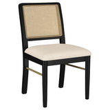 Arini Sand Wash and Black 7-piece Extension Leaf Dining Table Set - Ornate Home