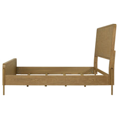 Arini Sand Wash and Natural Rattan California King Panel Bed - Ornate Home