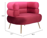 Arish Red Accent Chair - Ornate Home