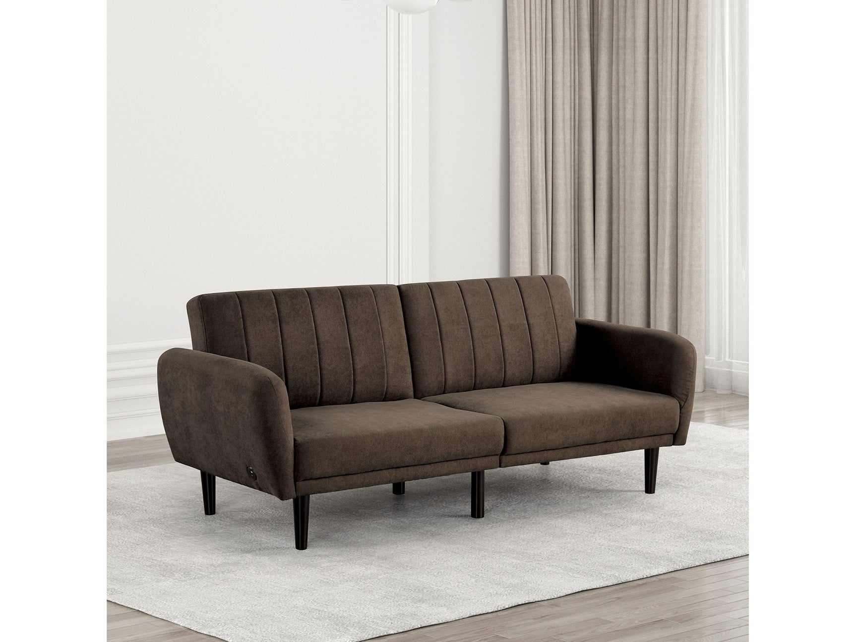 Aristide Brown Futon Sofa - Ornate Home