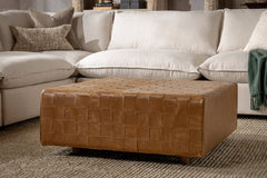 Aristo Autum Maple Square Ottoman - Ornate Home
