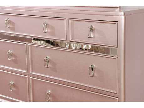 Ariston Rose Gold 4 Pc. Full Bedroom Set - Ornate Home