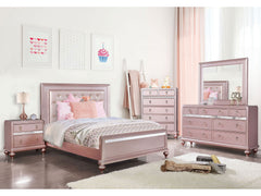 Ariston Rose Gold 4 Pc. Queen Bedroom Set - Ornate Home