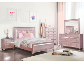 Ariston Rose Gold 4 Pc. Twin Bedroom Set - Ornate Home