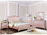 Ariston Rose Gold 4pc Full Bedroom Set - Ornate Home