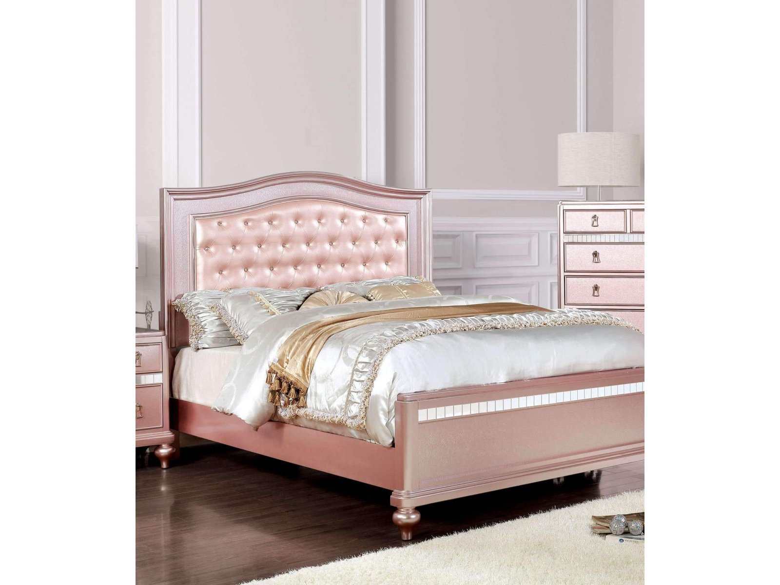 Ariston Rose Gold Twin Bed - Ornate Home