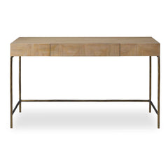 Aristotle Woodtone Natural Wood Modern Desk - Ornate Home