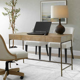 Aristotle Woodtone Natural Wood Modern Desk - Ornate Home