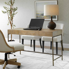 Aristotle Woodtone Natural Wood Modern Desk - Ornate Home