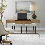 Aristotle Woodtone Natural Wood Modern Desk - Ornate Home