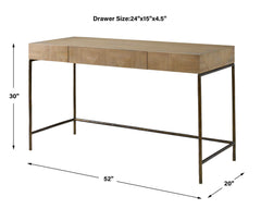 Aristotle Woodtone Natural Wood Modern Desk - Ornate Home