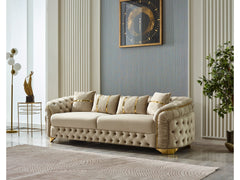 Arizona Beige Stationary Sofa - Ornate Home