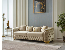 Arizona Beige Stationary Sofa - Ornate Home