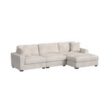 Arizona Steno Beige 3-Piece Modular Sectional with RHF Chaise