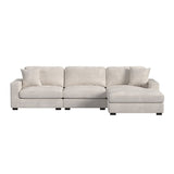 Arizona Steno Beige 3-Piece Modular Sectional with RHF Chaise