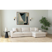 Arizona Steno Beige 3-Piece Modular Sectional with RHF Chaise