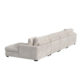Arizona Steno Beige 4-Piece Modular Sectional with RHF Chaise - Ornate Home
