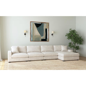 Arizona Steno Beige 4-Piece Modular Sectional with RHF Chaise - Ornate Home