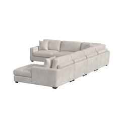 Arizona Steno Beige 6-Piece Modular Sectional with RHF Chaise
