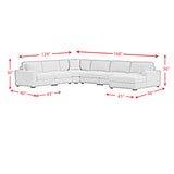Arizona Steno Beige 7-Piece Modular Sectional with RHF Chaise - Ornate Home