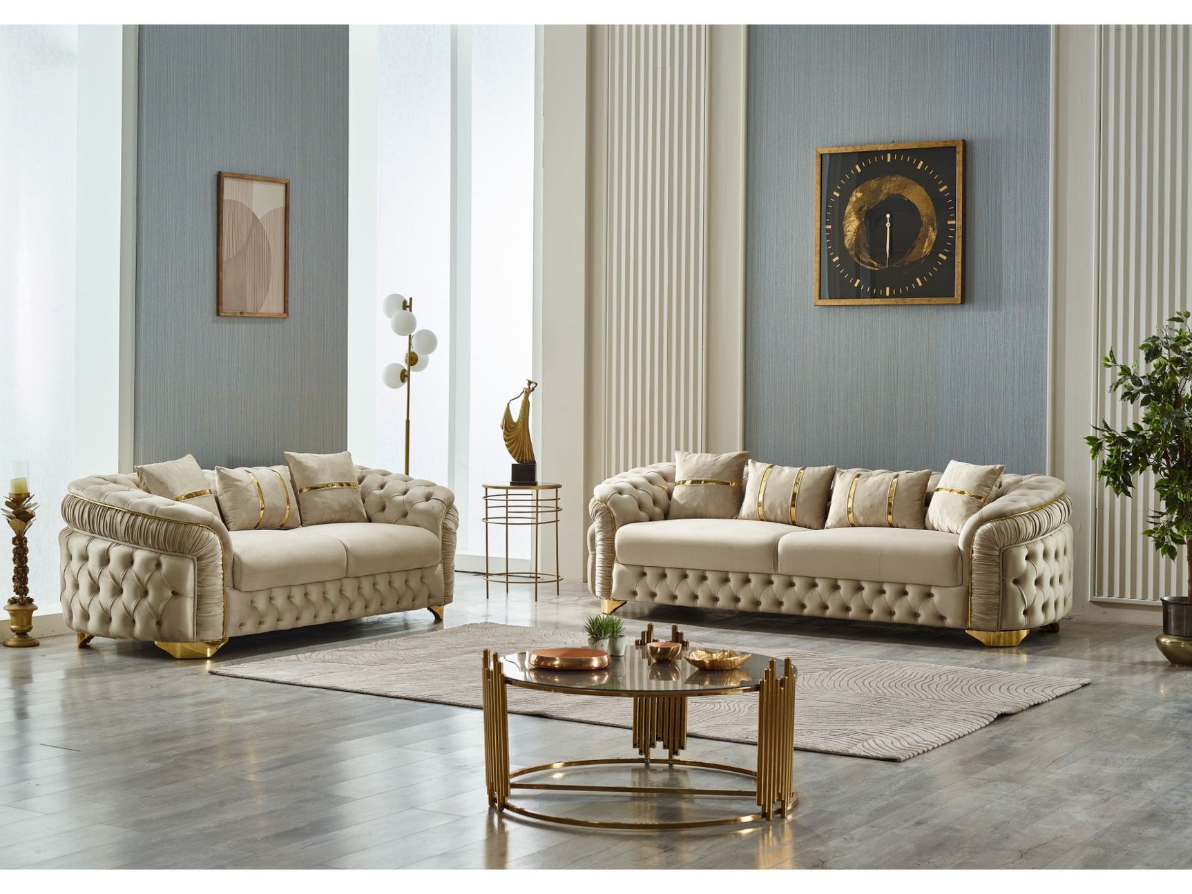 Arizona Beige Stationary Loveseat