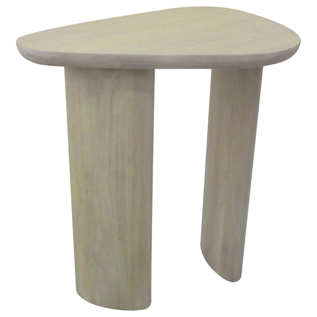 Arjona Honey Oak Contemporary Triangular End Table With Oak Veneer