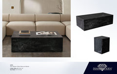 Ark Black Marble Coffee Table - Ornate Home