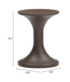 Arka Brown Outdoor Side Table - Ornate Home