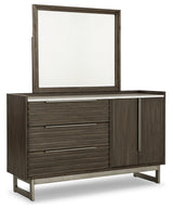 Arkenton Grayish Brown California King Panel Bed, Dresser and Mirror (Online Special Price) - Ornate Home
