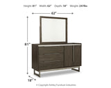 Arkenton Grayish Brown California King Panel Bed, Dresser and Mirror (Online Special Price) - Ornate Home
