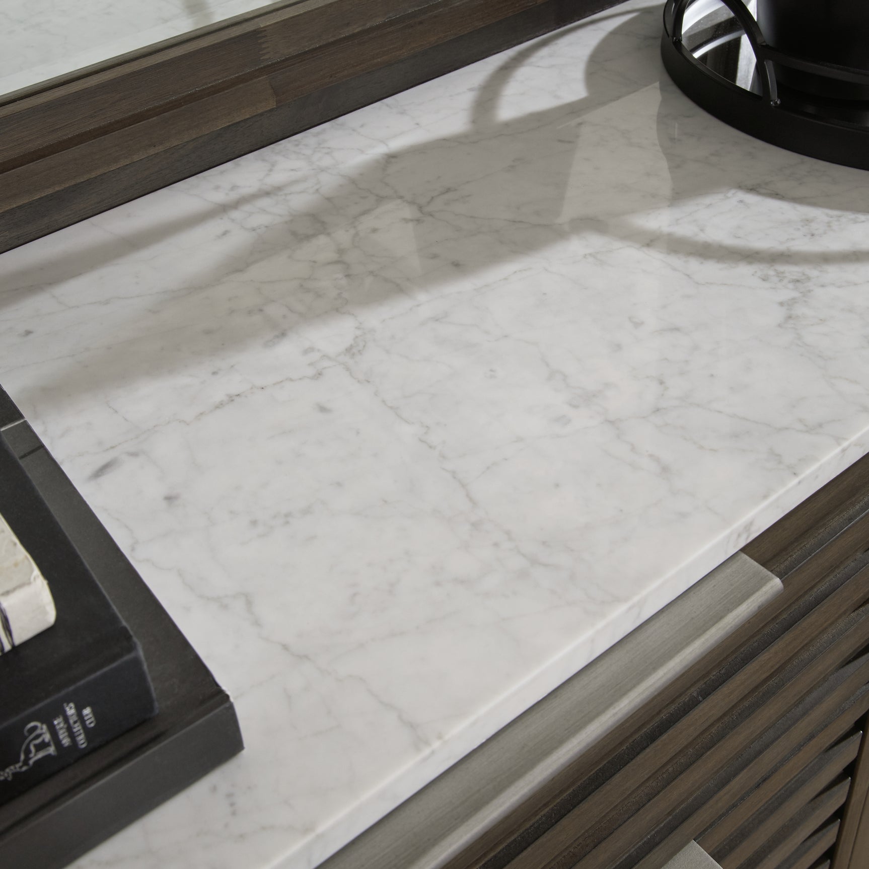 Arkenton Grayish Brown/White Five Drawer Chest - Ornate Home