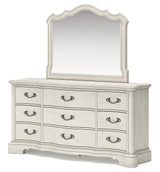 Arlendyne Antique White Dresser, Mirror, Chest and Nightstand - Ornate Home