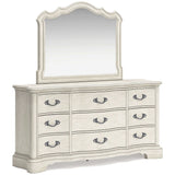 Arlendyne Antique White Dresser & Mirror - Ornate Home