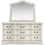 Arlendyne Antique White Dresser & Mirror - Ornate Home