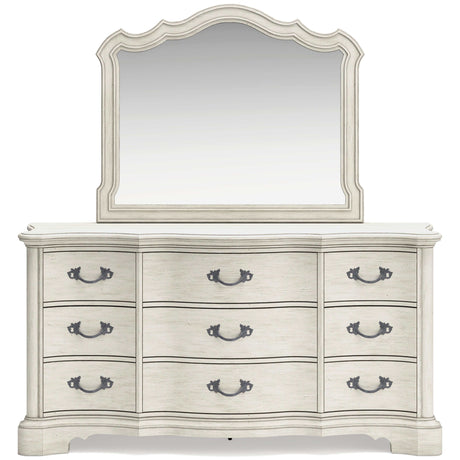 Arlendyne Antique White Dresser & Mirror - Ornate Home