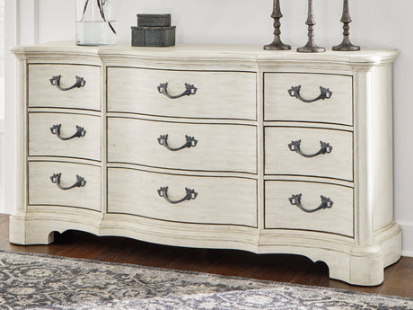 Arlendyne Antique White Dresser - Ornate Home
