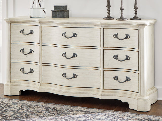 Arlendyne Antique White Dresser - Ornate Home