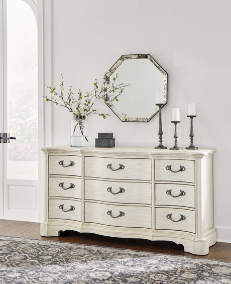 Arlendyne Antique White Dresser - Ornate Home