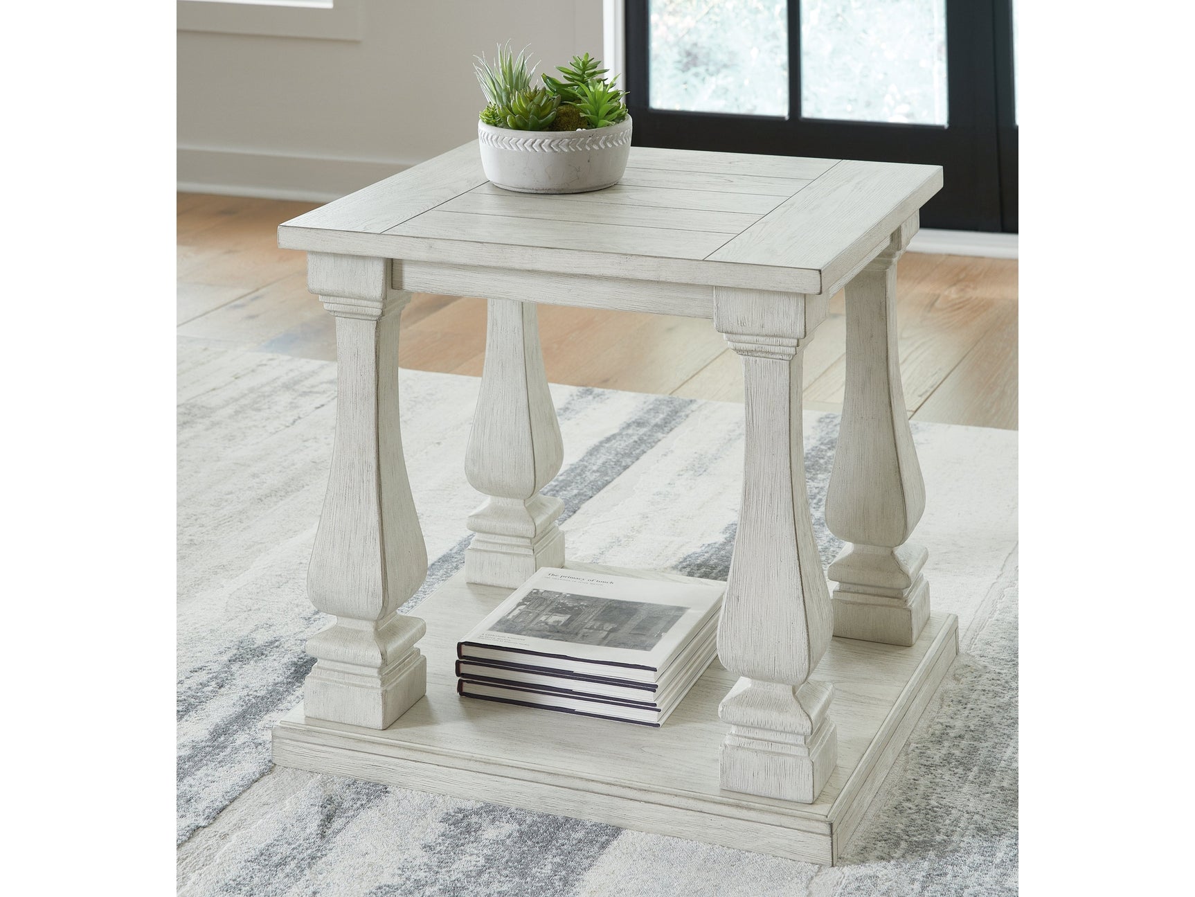 Arlendyne Antique White End Table - Ornate Home