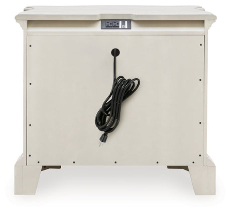 Arlendyne Antique White Nightstand - Ornate Home