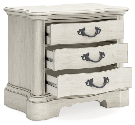 Arlendyne Antique White Nightstand - Ornate Home