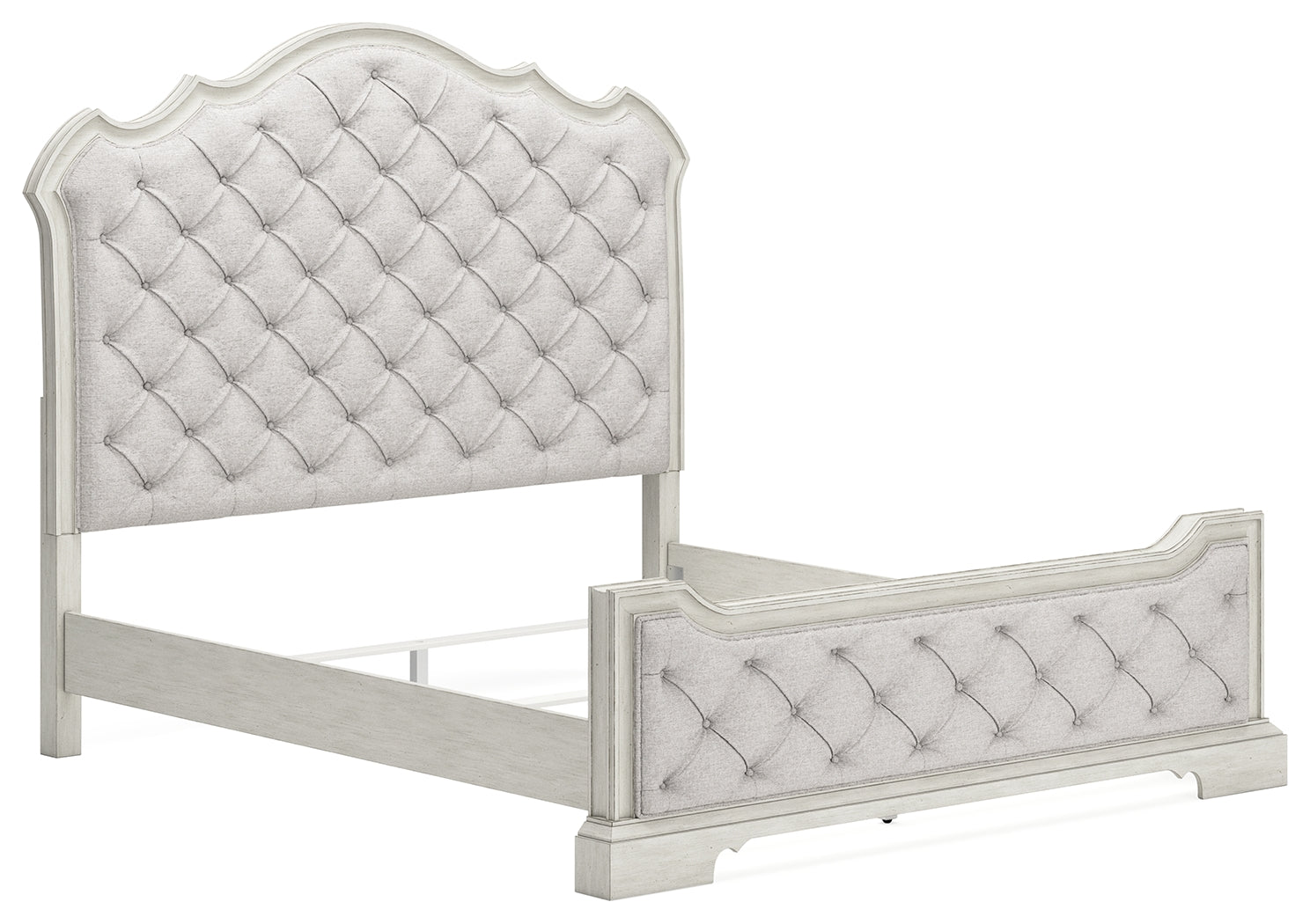 Arlendyne California King Upholstered Bedroom Set with Dresser and Mirror - Ornate Home