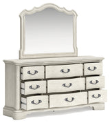 Arlendyne King Panel Bedroom Set with Dresser, Mirror, Chest and 2 Nightstands - Ornate Home
