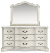 Arlendyne King Upholstered Bedroom Set with Dresser and Mirror - Ornate Home