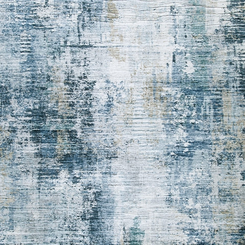 Arlenmont Blue/White/Brown Memory Foam Large Rug - Ornate Home