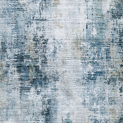 Arlenmont Blue/White/Brown Memory Foam Medium Rug - Ornate Home
