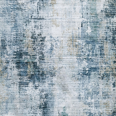 Arlenmont Blue/White/Brown Memory Foam Medium Rug - Ornate Home