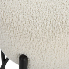Arles Black/White Plush Counter Stool - Ornate Home