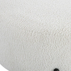 Arles White Large Plush Ottoman - Ornate Home